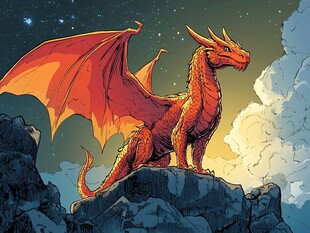 幻想世界专题中浮空岛与飞艇的漫画封面